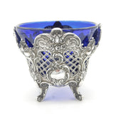 Victorian Scottish Sterling Silver Pierced Floral Sweet-Treat Bowl Antique 1889 Edinburgh
