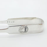 Newcastle Assay Georgian Sterling Silver Scallop Pattern Sugar Tongs 1805