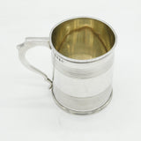 George III Sterling Silver Lined Pattern Christening Mug Antique 1818 London