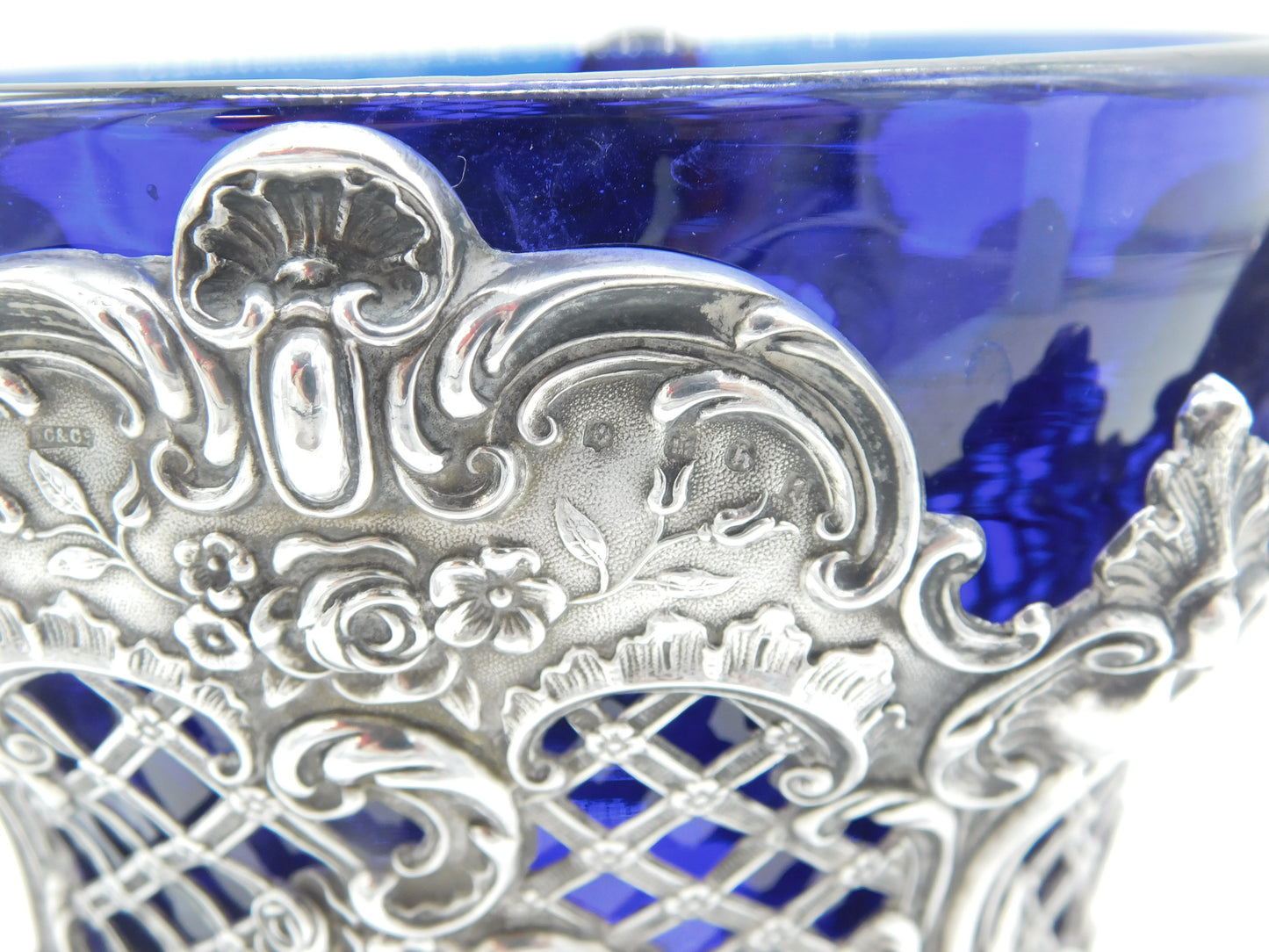 Victorian Scottish Sterling Silver Pierced Floral Sweet-Treat Bowl Antique 1889 Edinburgh