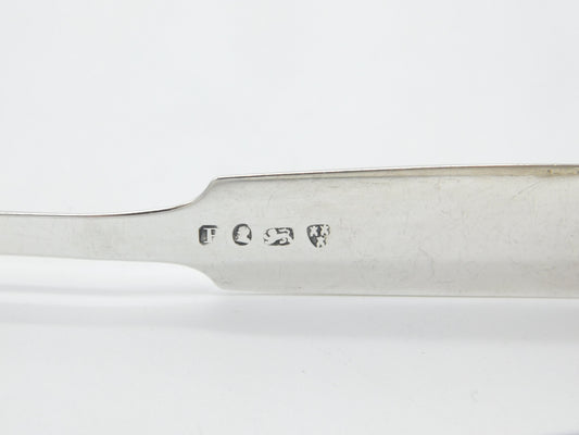 Newcastle Assay Georgian Sterling Silver Scallop Pattern Sugar Tongs 1805