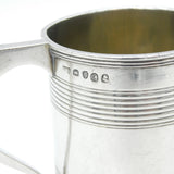 George III Sterling Silver Lined Pattern Christening Mug Antique 1818 London