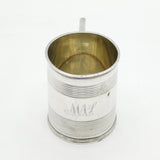 George III Sterling Silver Lined Pattern Christening Mug Antique 1818 London