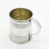 George III Sterling Silver Lined Pattern Christening Mug Antique 1818 London