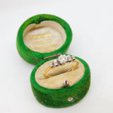 Victorian 18ct Yellow Gold Scrolled Pattern 0.1ct Solitaire Ring Antique c1890