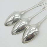 Irish George III Sterling Silver Crested Table Spoon Set Antique 1800 Dublin