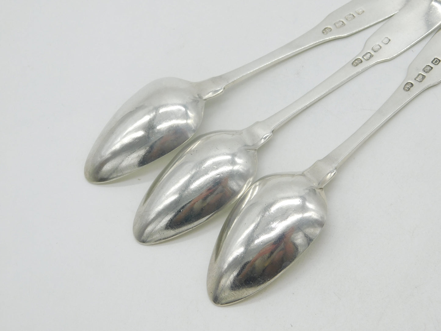 Irish George III Sterling Silver Crested Table Spoon Set Antique 1800 Dublin