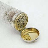 Victorian Sterling Silver Cut Glass Double-Ended Vinaigrette Scent Bottle c1860