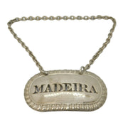 George III Sterling Silver Pierced Madeira Decanter Label 1810 London