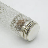 Victorian Sterling Silver Cut Glass Double-Ended Vinaigrette Scent Bottle c1860