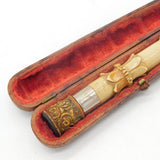 Boxed Victorian Sterling Silver, Amber & Meerschaum Cheroot Holder Antique