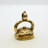 George III Gold Cased Carnelian Quadruple Initial Fob Seal Antique c1820