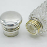 Victorian Sterling Silver Cut Glass Double-Ended Vinaigrette Scent Bottle c1860