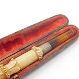 Boxed Victorian Sterling Silver, Amber & Meerschaum Cheroot Holder Antique