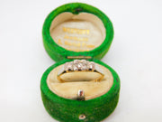 Victorian 18ct Yellow Gold & 0.4ct Three-Stone Dress Ring Antique c1890