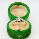 Victorian 18ct Yellow Gold & 0.3ct Diamond Solitaire Ring Antique c1890
