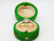 Victorian 18ct Yellow Gold & 0.3ct Diamond Solitaire Ring Antique c1890