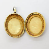 Victorian Sterling Silver Gilt 'Birthday 1881' Monogram Locket Pendant Antique