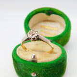 Victorian 18ct Yellow Gold & 0.3ct Diamond Solitaire Ring Antique c1890