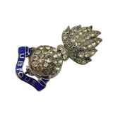 WWII Period Sterling Silver, Enamel & Paste Royal Artillery Sweetheart Brooch