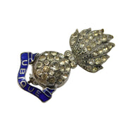WWII Period Sterling Silver, Enamel & Paste Royal Artillery Sweetheart Brooch