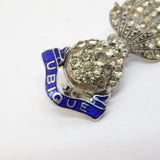 WWII Period Sterling Silver, Enamel & Paste Royal Artillery Sweetheart Brooch