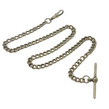 Victorian Sterling Silver Single Albert Watch Chain Antique 1898 London