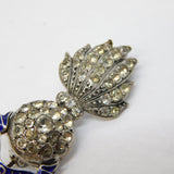 WWII Period Sterling Silver, Enamel & Paste Royal Artillery Sweetheart Brooch