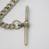 Victorian Sterling Silver Single Albert Watch Chain Antique 1898 London