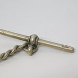 Victorian Sterling Silver Single Albert Watch Chain Antique 1898 London