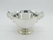 Victorian Sterling Silver Floral Rose Bowl Antique 1896 London Goldsmiths & Silversmiths Co.