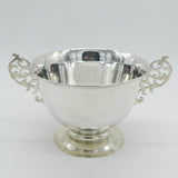 Victorian Sterling Silver Floral Rose Bowl Antique 1896 London Goldsmiths & Silversmiths Co.