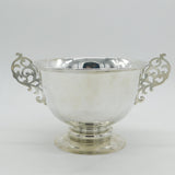 Victorian Sterling Silver Floral Rose Bowl Antique 1896 London Goldsmiths & Silversmiths Co.