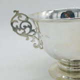 Victorian Sterling Silver Floral Rose Bowl Antique 1896 London Goldsmiths & Silversmiths Co.