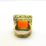 George III 9ct Gold, Carnelian Agate 'VL' Initial Seal Signet Ring Antique c1790