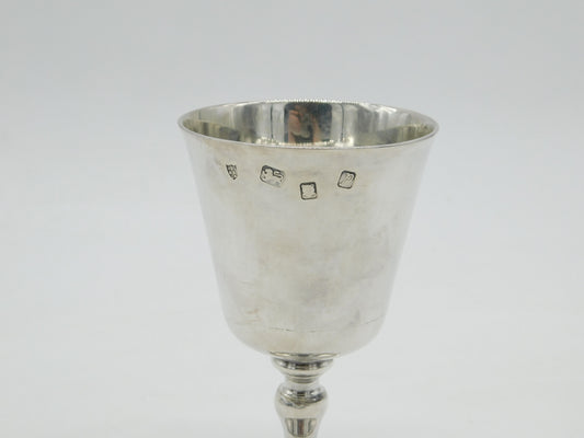 Sterling Silver Wine Goblet or Chalice Vintage 1970 London