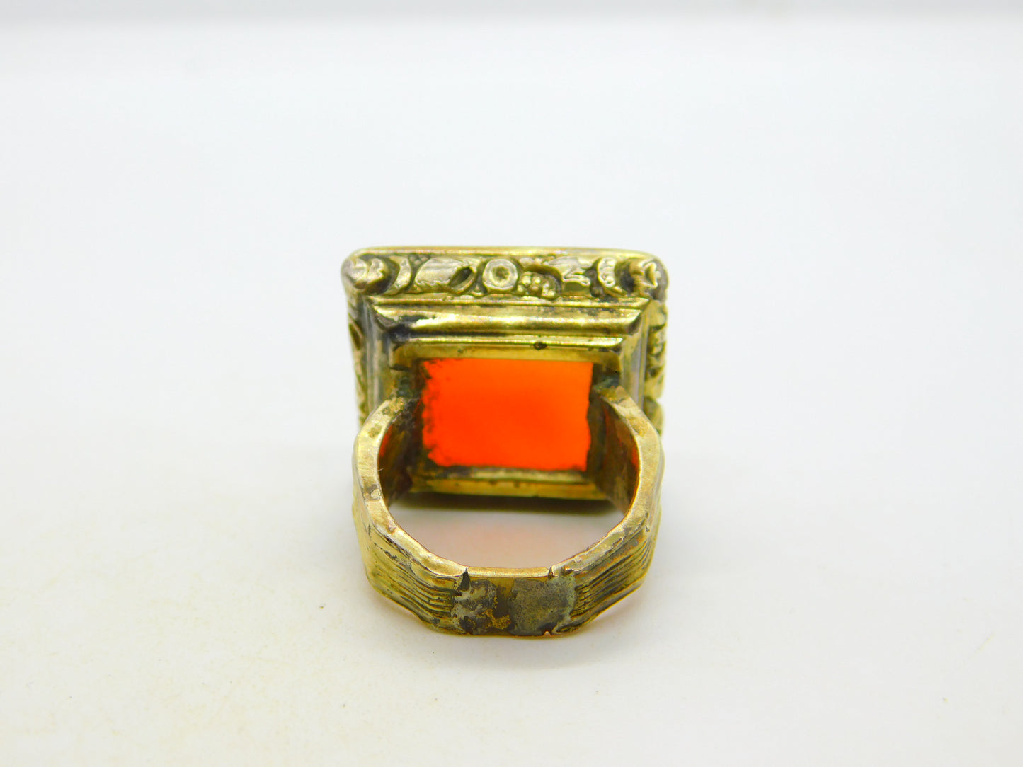 George III 9ct Gold, Carnelian Agate 'VL' Initial Seal Signet Ring Antique c1790
