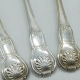 Irish George IV Sterling Silver Kings Patterns Serving Spoon Set 1825 Dublin