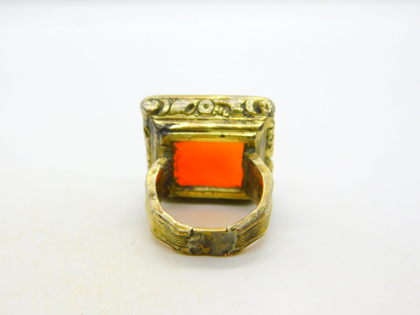 George III 9ct Gold, Carnelian Agate 'VL' Initial Seal Signet Ring Antique c1790