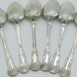 Irish George IV Sterling Silver Kings Patterns Serving Spoon Set 1825 Dublin