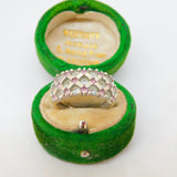 9ct White Gold, Blue & Pink Topaz Dress Ring Vintage 2004 Birmingham