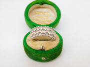 9ct White Gold, Blue & Pink Topaz Dress Ring Vintage 2004 Birmingham