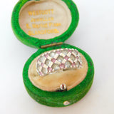 9ct White Gold, Blue & Pink Topaz Dress Ring Vintage 2004 Birmingham