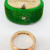 9ct Yellow Gold Wedding Band Ring Vintage 1985 London Size L UK