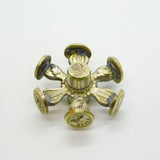 George III Gilt Metal Wax Intaglio Six Seal Wheel Antique c1800