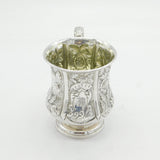 George IV Sterling Silver Floral Pattern Christening Mug Antique 1828 London