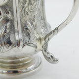 George IV Sterling Silver Floral Pattern Christening Mug Antique 1828 London