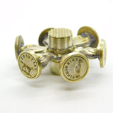 George III Gilt Metal Wax Intaglio Six Seal Wheel Antique c1800