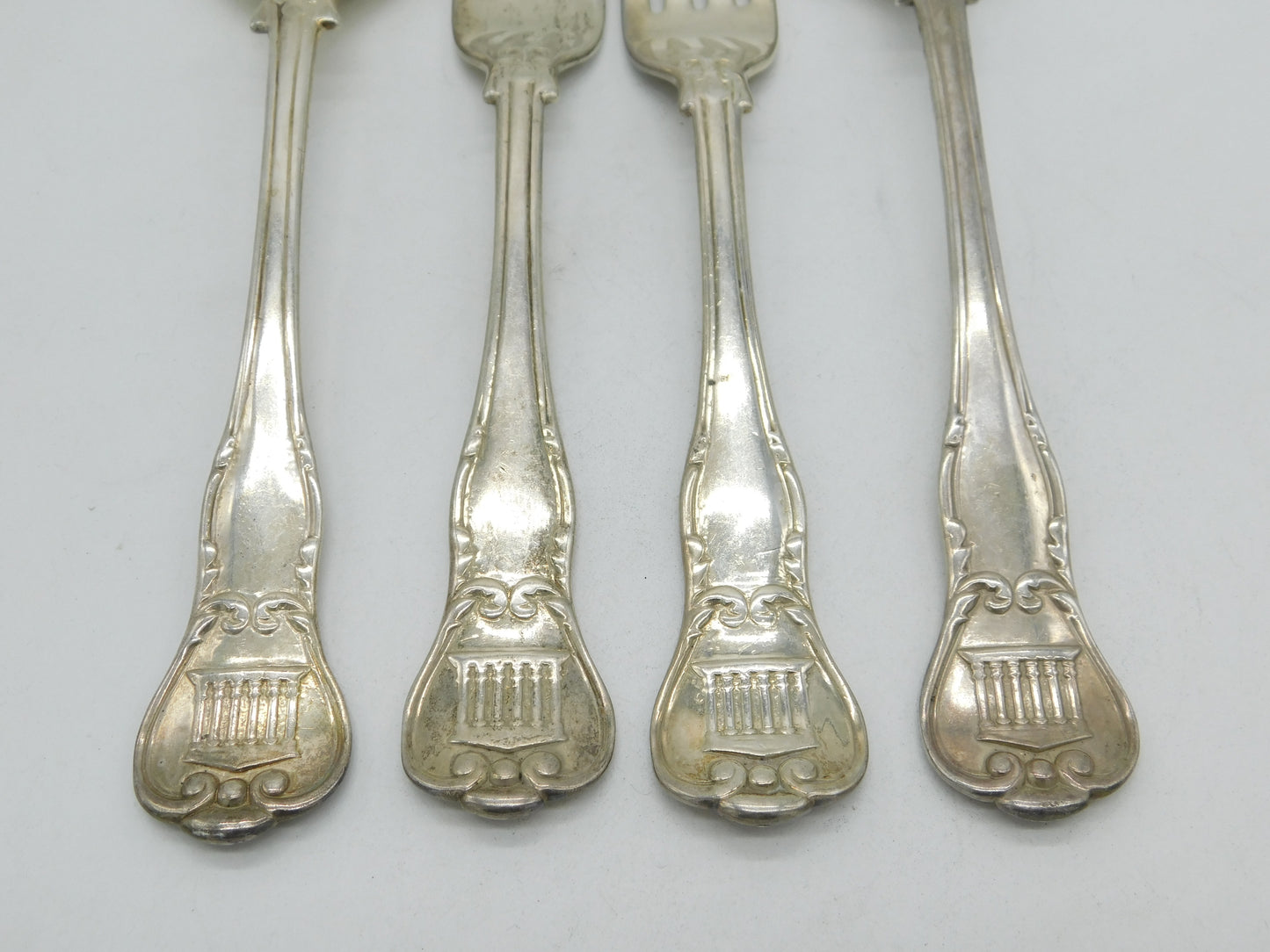 William IV Sterling Silver Acropolis Crest Serving Cutlery Set Antique 1832 London