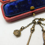 King George V Sterling Silver Gilt Coronation Charm Pendant Antique 1911